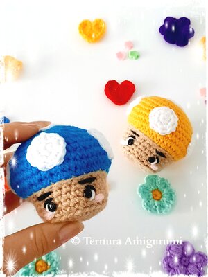 cover image of little mushroom crochet pattern